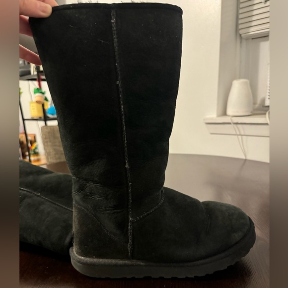 Tall Black Ugg Boots Used Size 10 - Picture 9 of 11